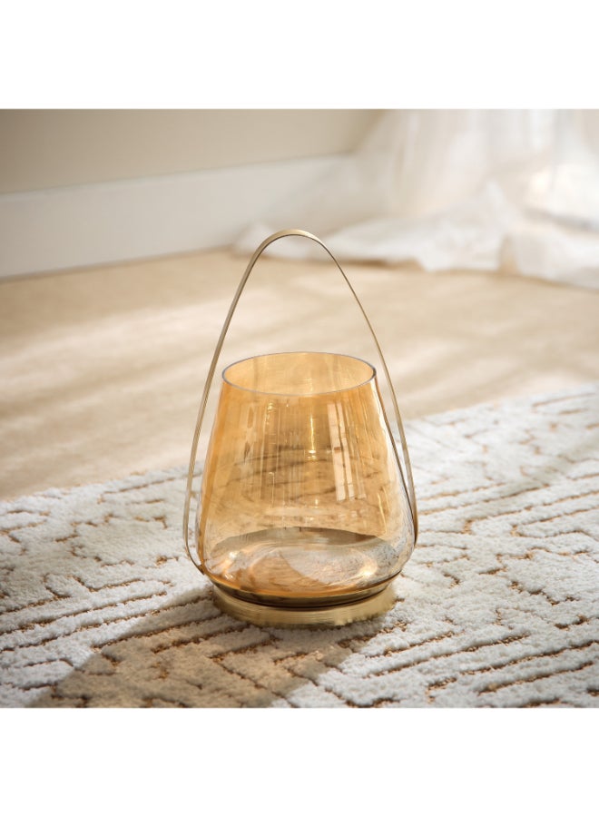 Home Box Accord Metal Candleholder with Lustre Glass - 17.5x14x25.5 cm - Image 2